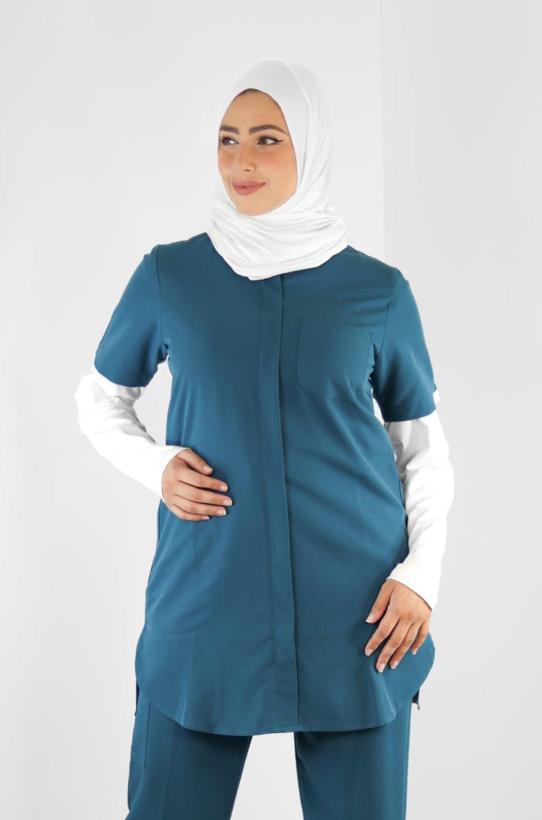 PRE ORDER | Aya Half Sleeve Scrub Top - CU S2105 | 10 DAYS TO PREPARE