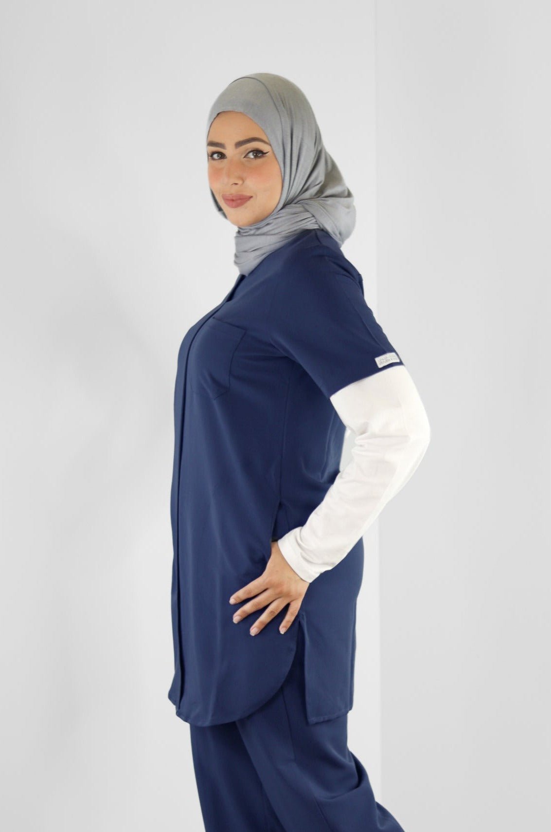 PRE ORDER | Aya Half Sleeve Scrub Top - CU S2105 | 10 DAYS TO PREPARE
