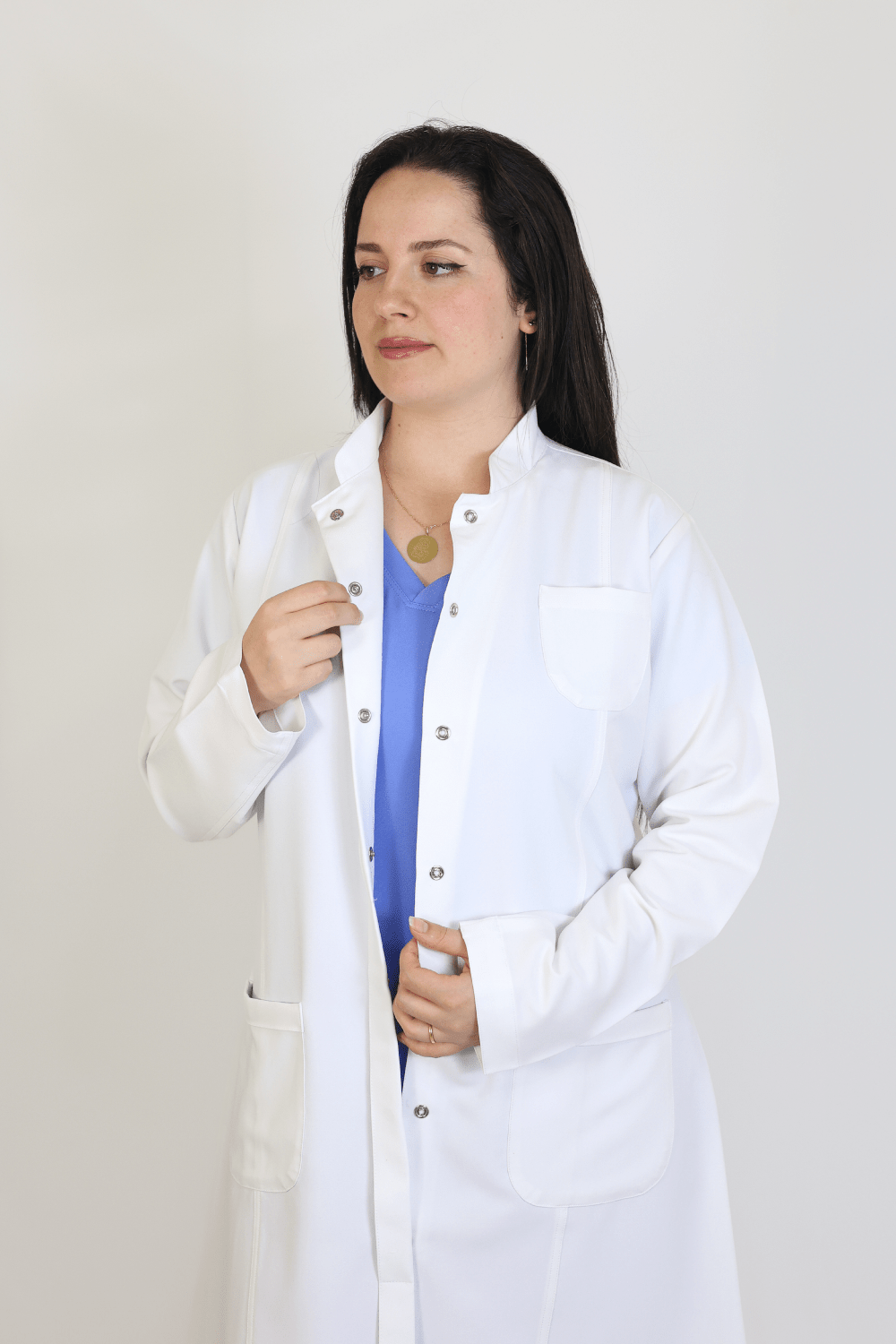 Linda Semi Fitted Lab Coat New