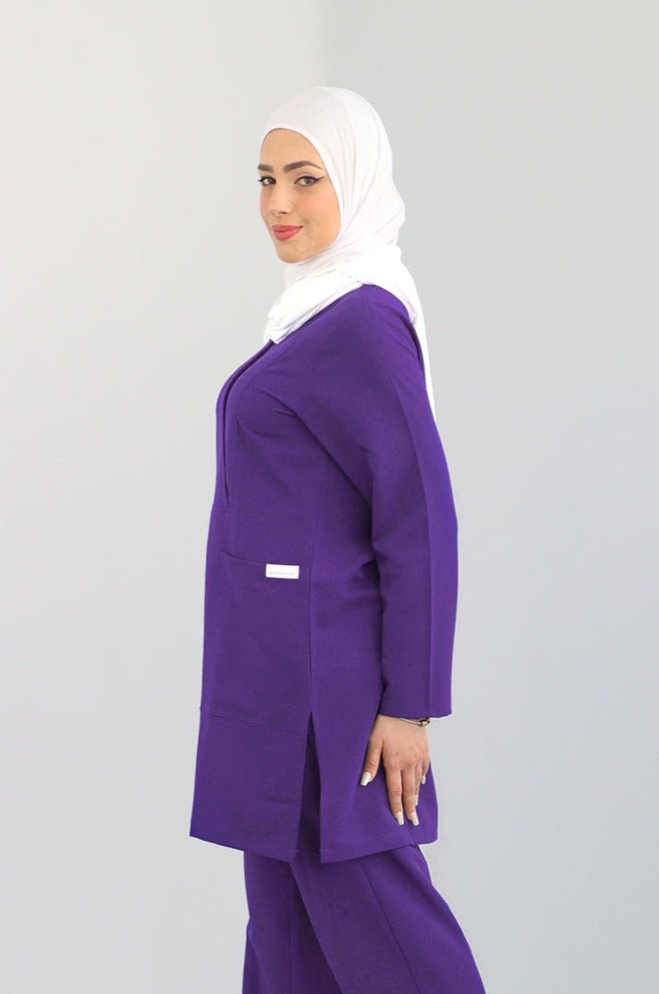 PRE ORDER | Hiba Long Sleeve Scrub Top - CU S2103 | 10 DAYS TO PREPARE