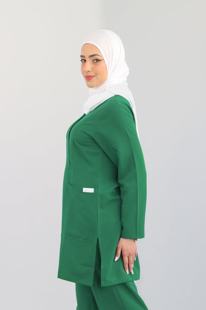 PRE ORDER | Hiba Long Sleeve Scrub Top - CU S2103 | 10 DAYS TO PREPARE