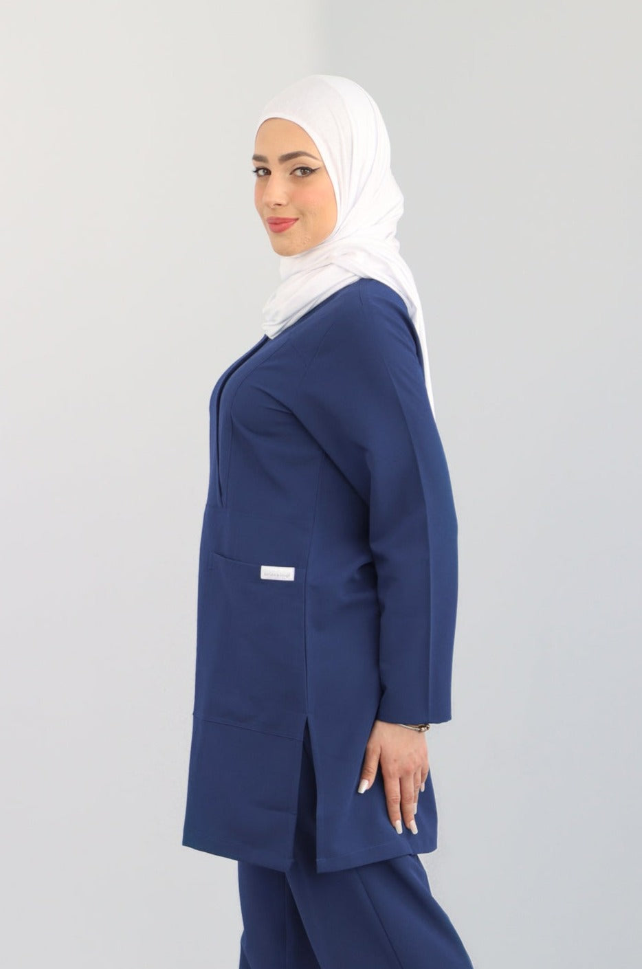 PRE ORDER | Hiba Long Sleeve Scrub Top - CU S2103 | 10 DAYS TO PREPARE