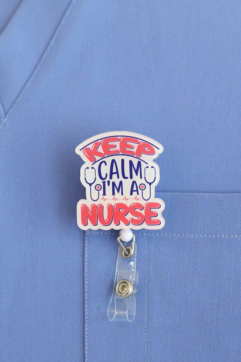 Keep Calm I am a nurse ID badge
