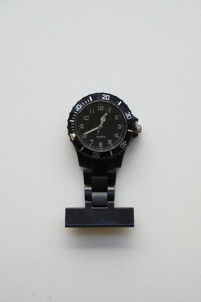 Nurse Quartz Fob Watch - Black