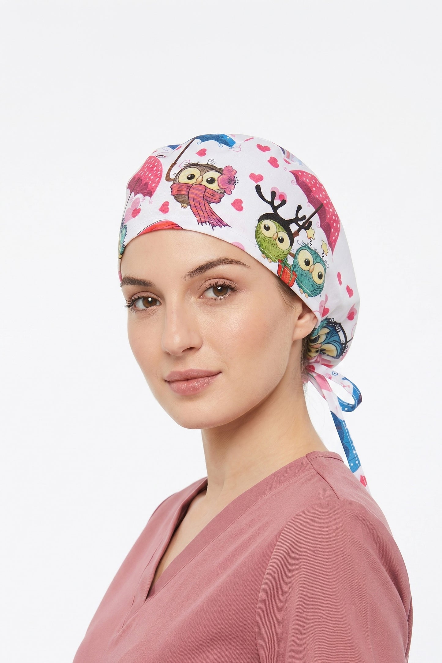 Owls and Umbrella Surgical Hat