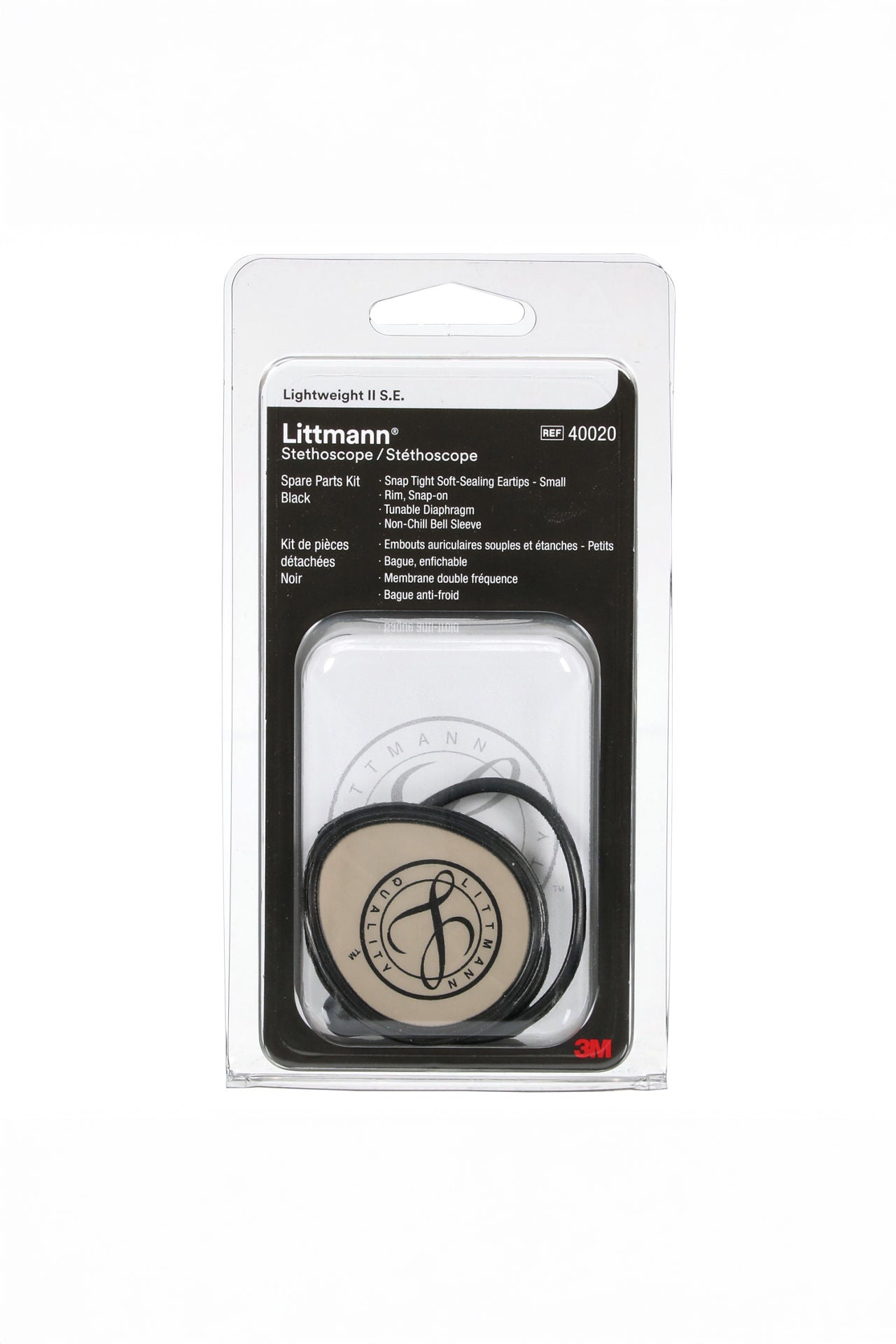 3M™ Littmann® Stethoscope Spare Parts Kit, Lightweight II S.E., Black,40020