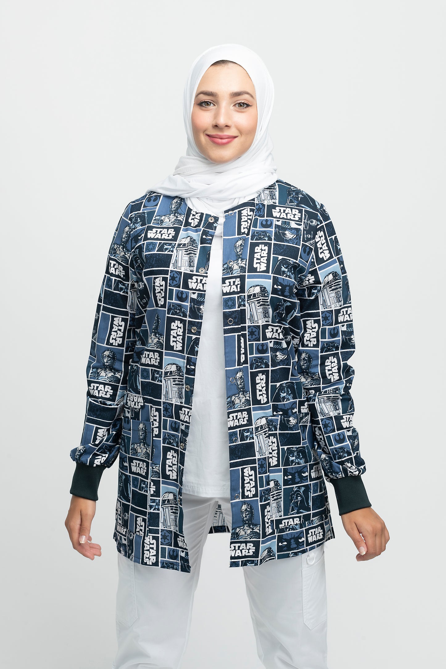 Star Wars Printed Scrub Jacket