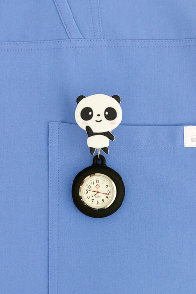 Nurse Pocket Silicon Fob Clip Watch - Panda