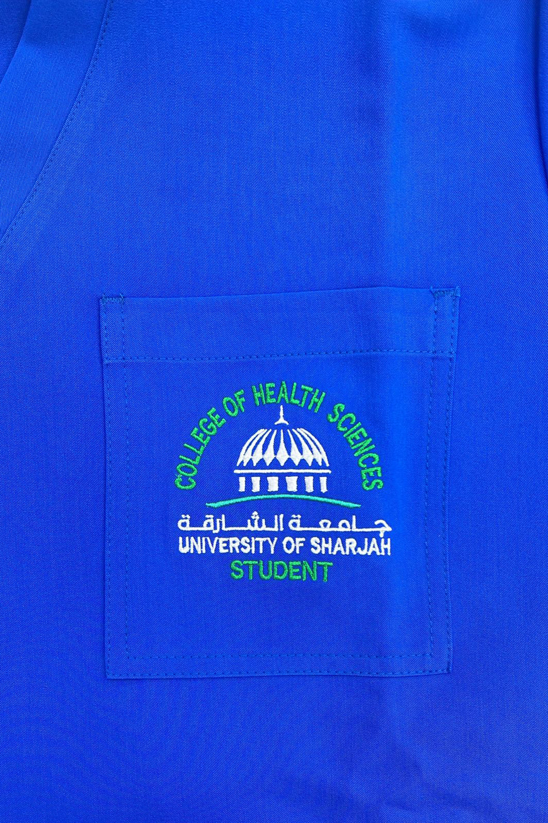 College of Health Science- Unisex Scrub suit with Logo/ Royal Blue