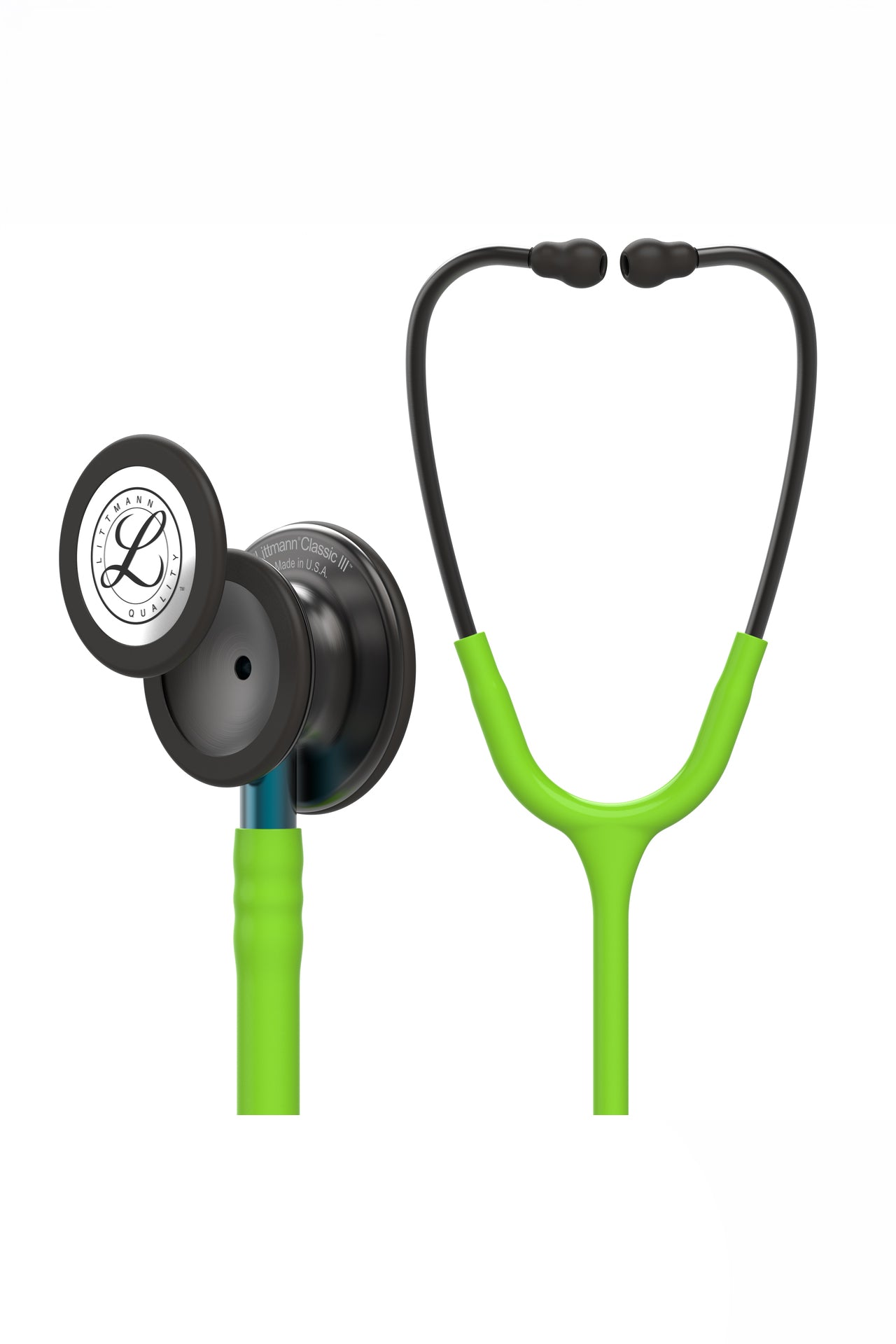 3M™ Littmann® Classic III™ Stethoscope, Smoke Lime Blue Tube, 27 inch, 5875