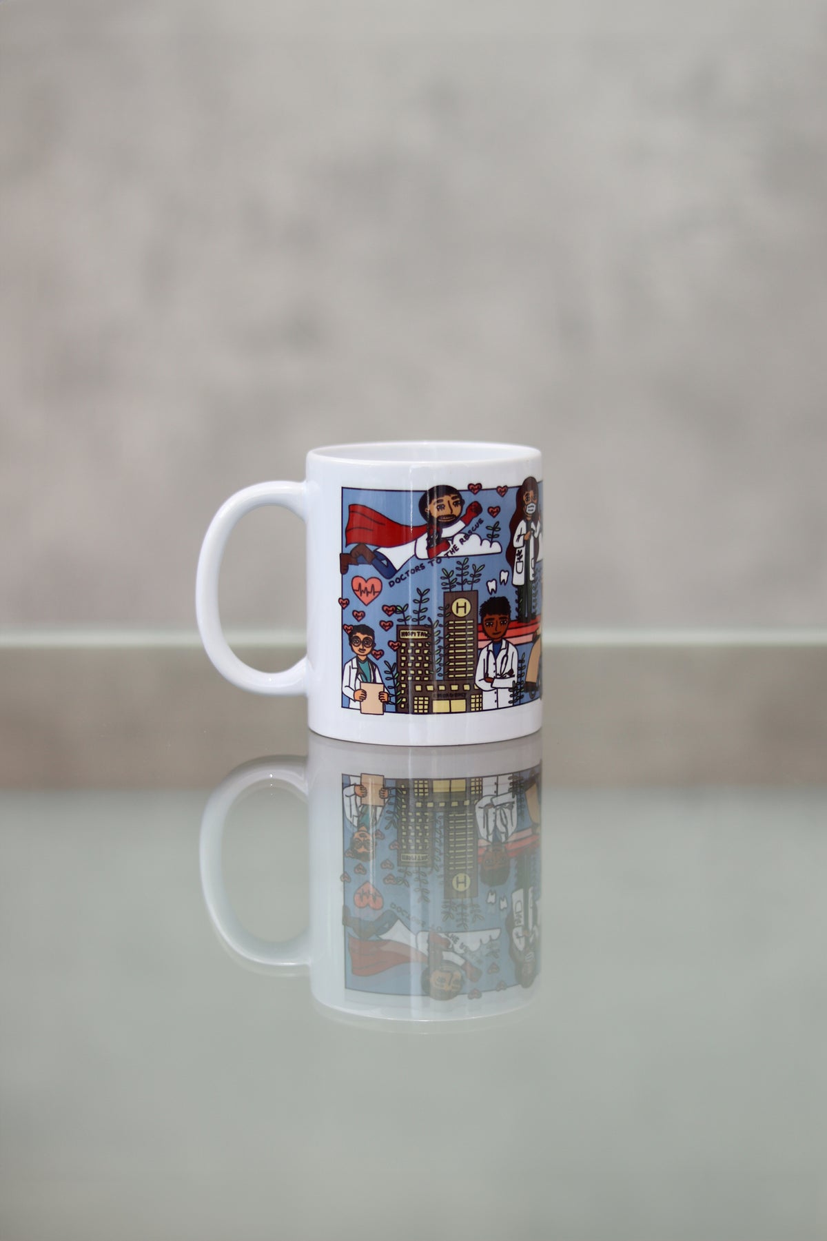 UAE Medical Ceramic Coffee Mug, fourth view