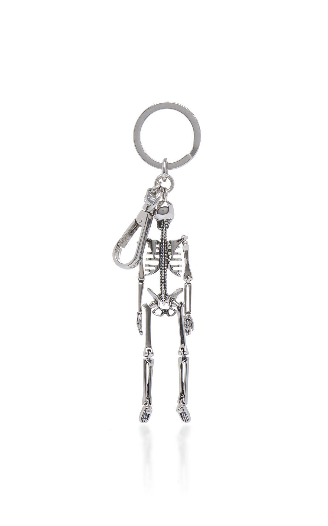 Skeleton Silver-tone Keychain