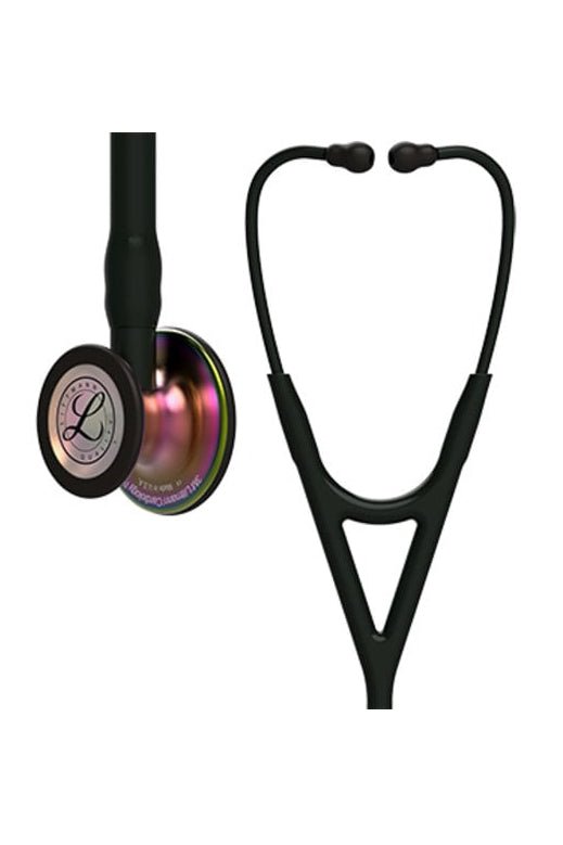 3M™ Littmann® Cardiology IV™ Diagnostic Stethoscope, Rainbow-Finish Chestpiece, Black Tube, Stem and Headset, 27 inch, 6165