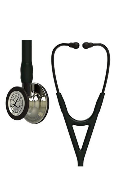 3M™ Littmann® Cardiology IV™ Diagnostic Stethoscope, Champagne-Finish Chestpiece, Black Tube, Smoke Stem and Headset, 27 inch, 6179