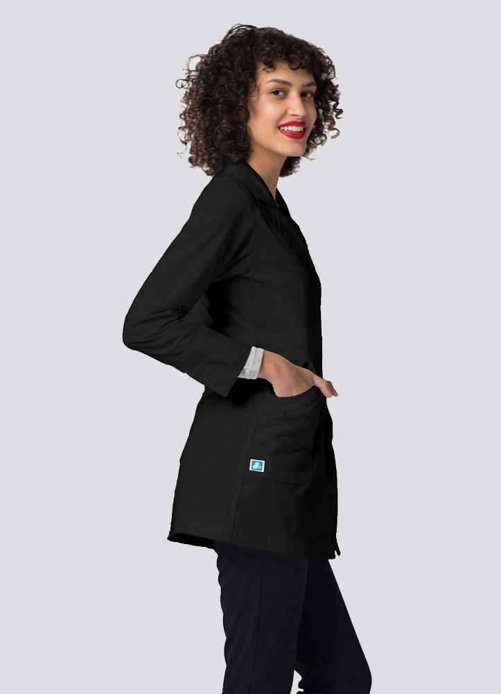 Adar Universal 32" Women's Perfection Labcoat 811 - Black