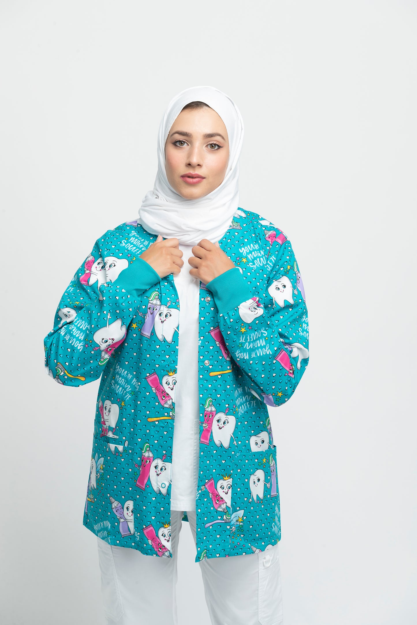 My Main Squeeze Printed Snap Front Warm-Up Jacket - CK301 - MQUZ