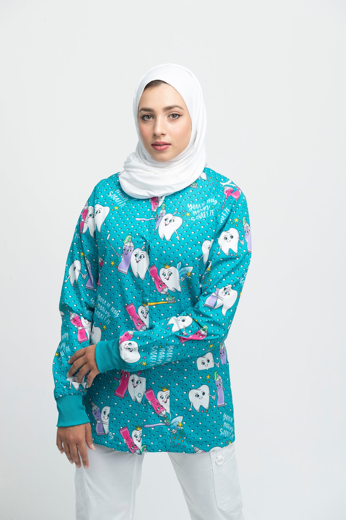 My Main Squeeze Printed Snap Front Warm-Up Jacket - CK301 - MQUZ