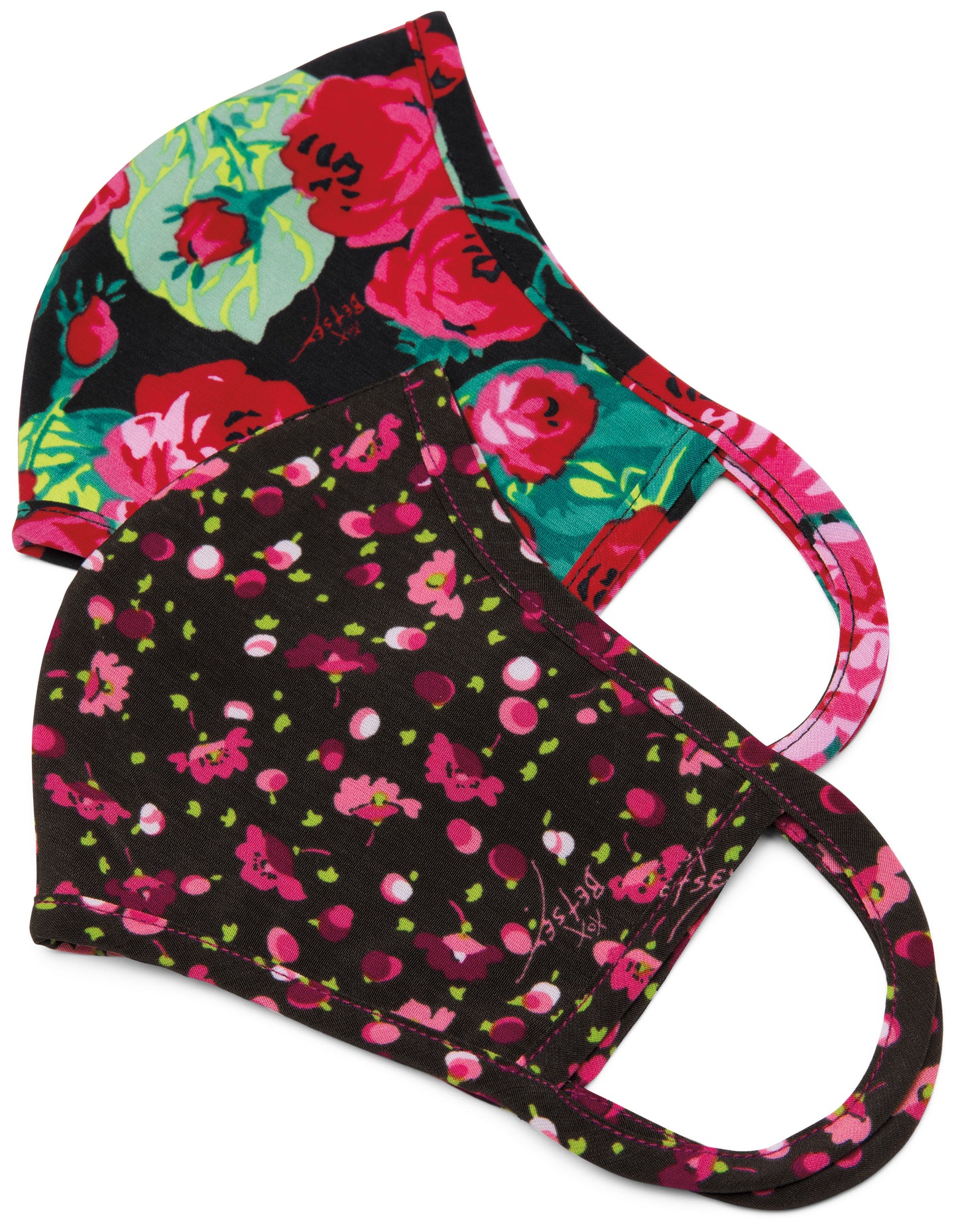 Reversible Face Mask Pack of 2 - Ditsy Floral Raspberry/Bloomerang Floral