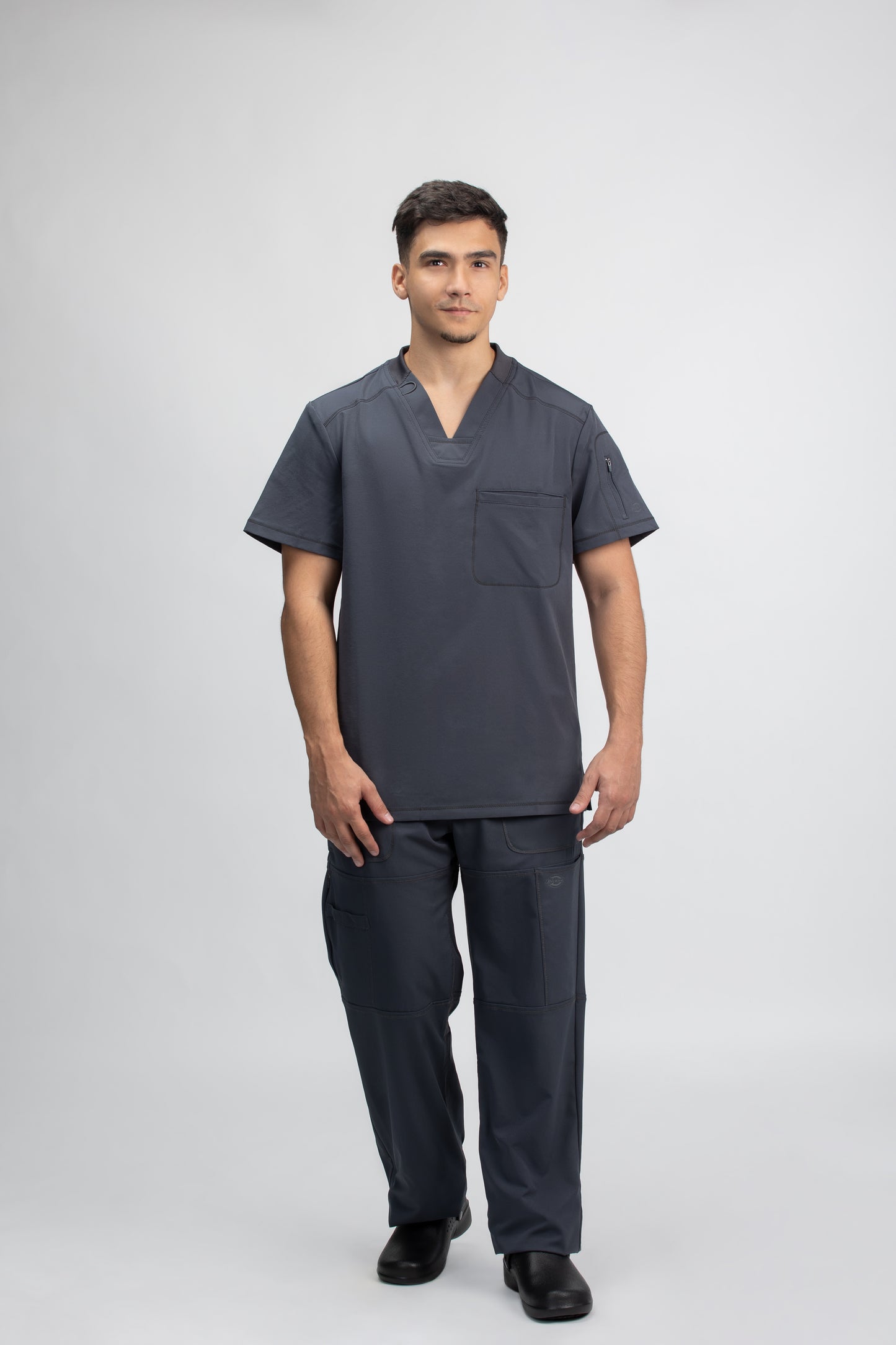 Dynamix Men's V-Neck Top & Fly Cargo Pant Scrub Set