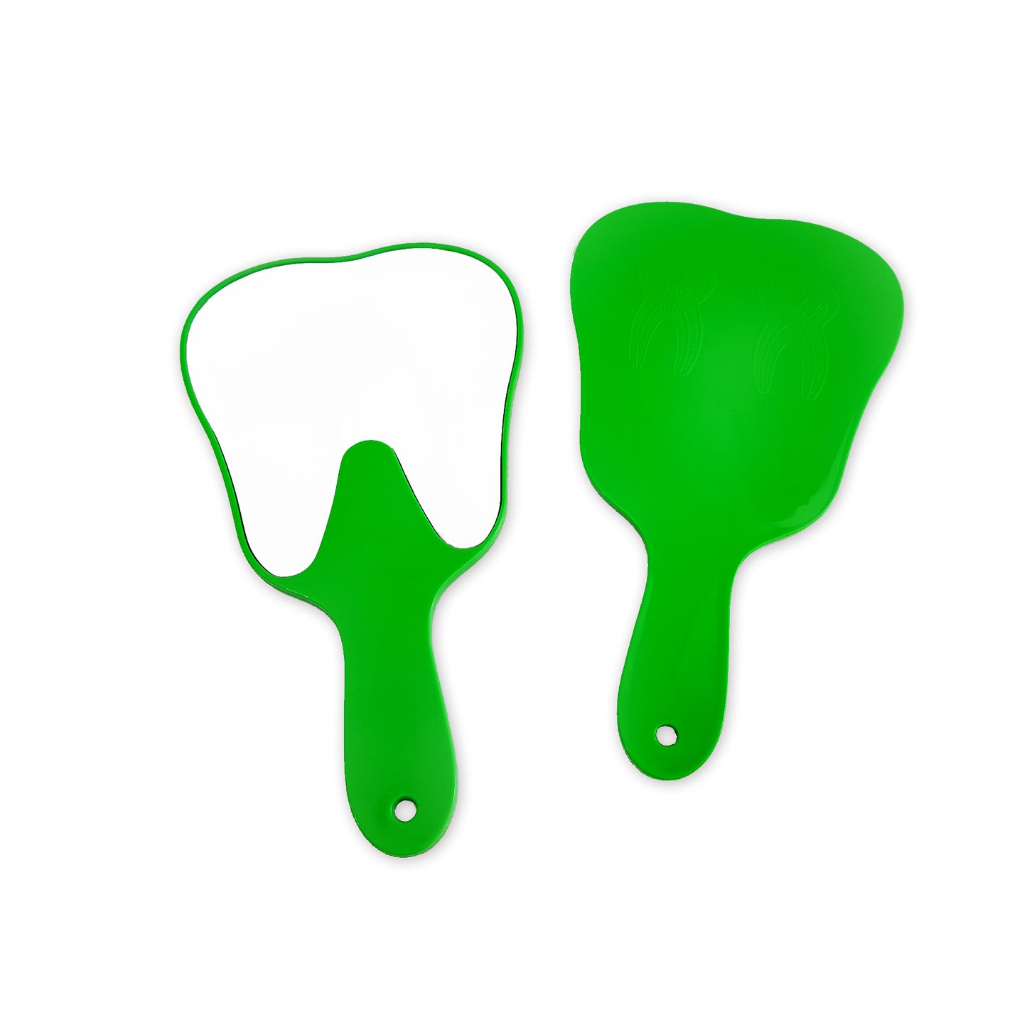 Tooth shaped mirror in different colors