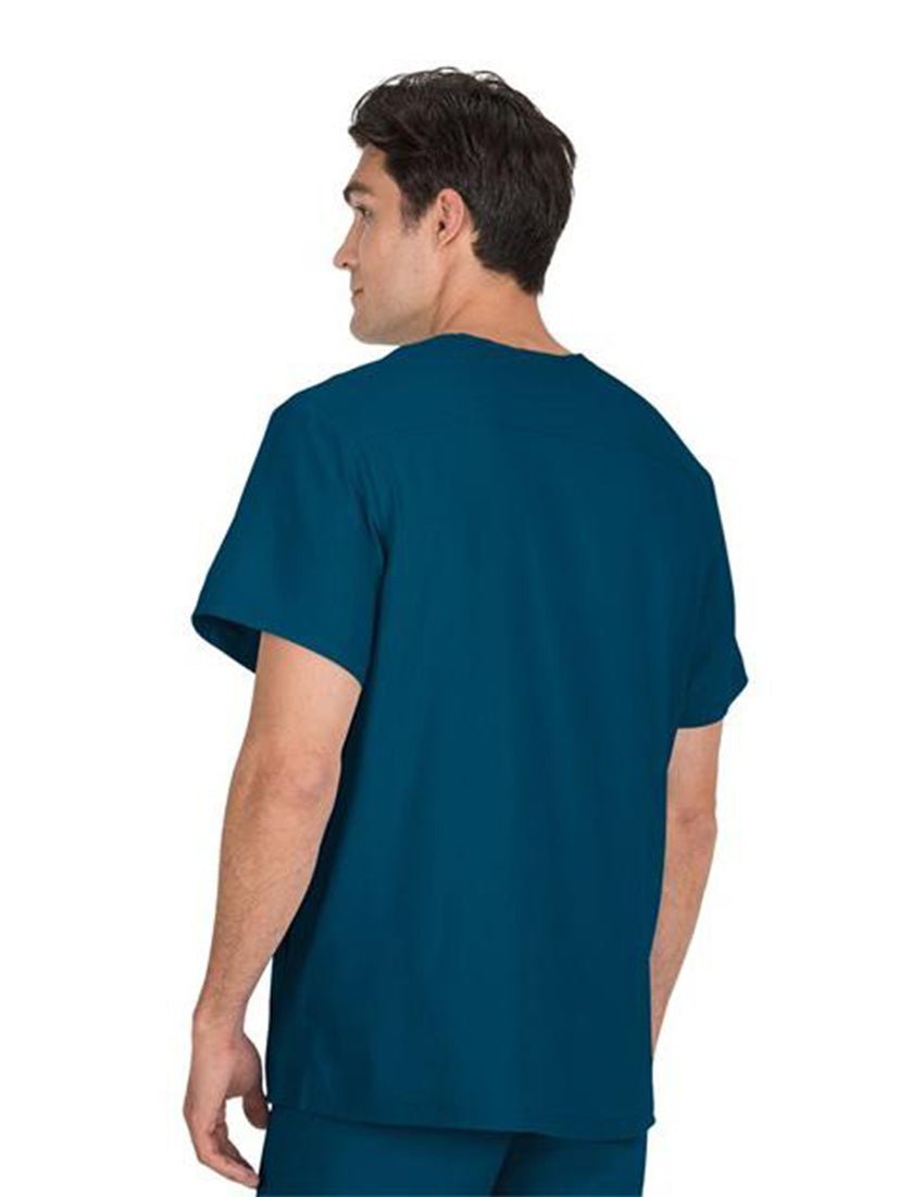 Force Men's V-neck Solid Scrub Top