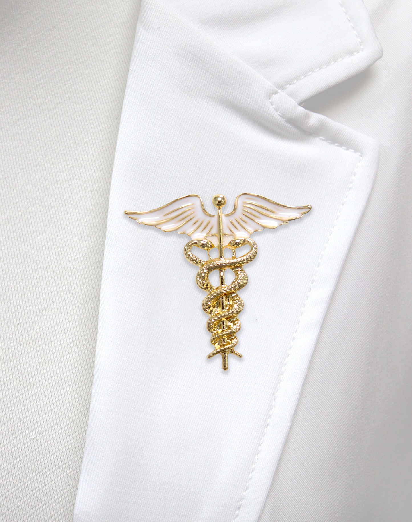 Medical Caduceus Brooch Pin