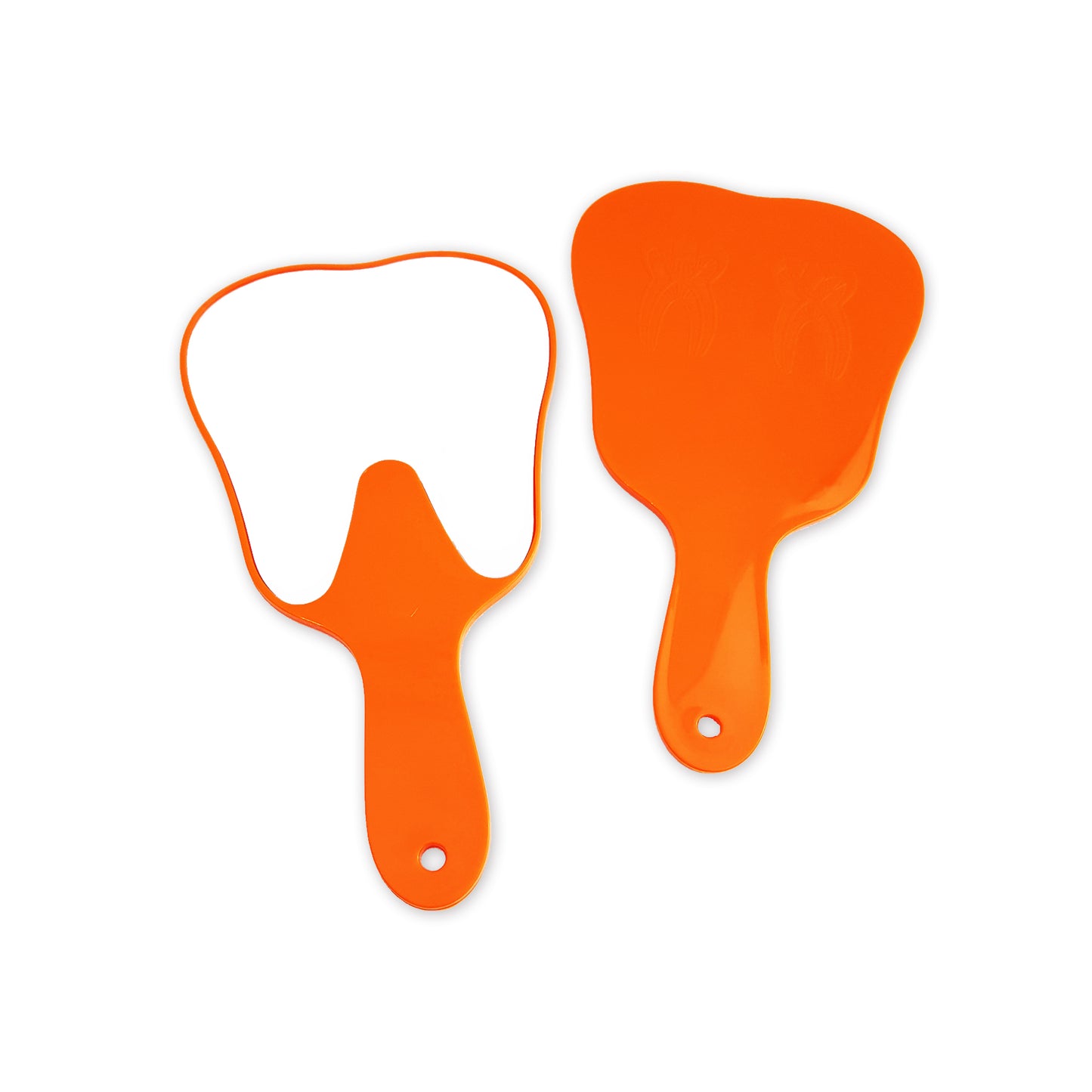 Tooth shaped mirror in different colors