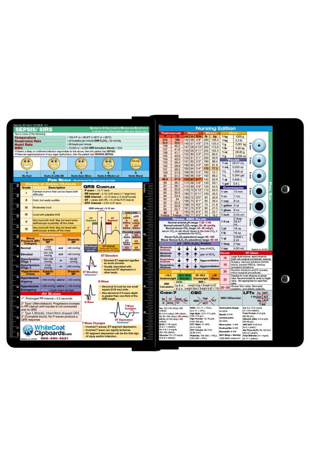 Folding Memo - WhiteCoat Clipboard® - Black - Nursing Edition