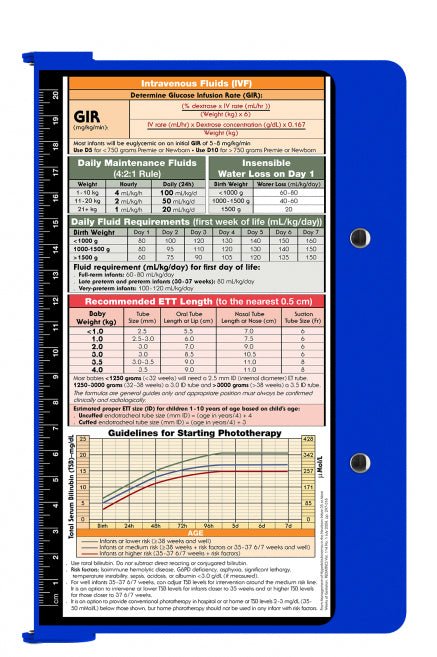 Folding Memo - WhiteCoat Clipboard® - Blue - Pediatric Infant Edition