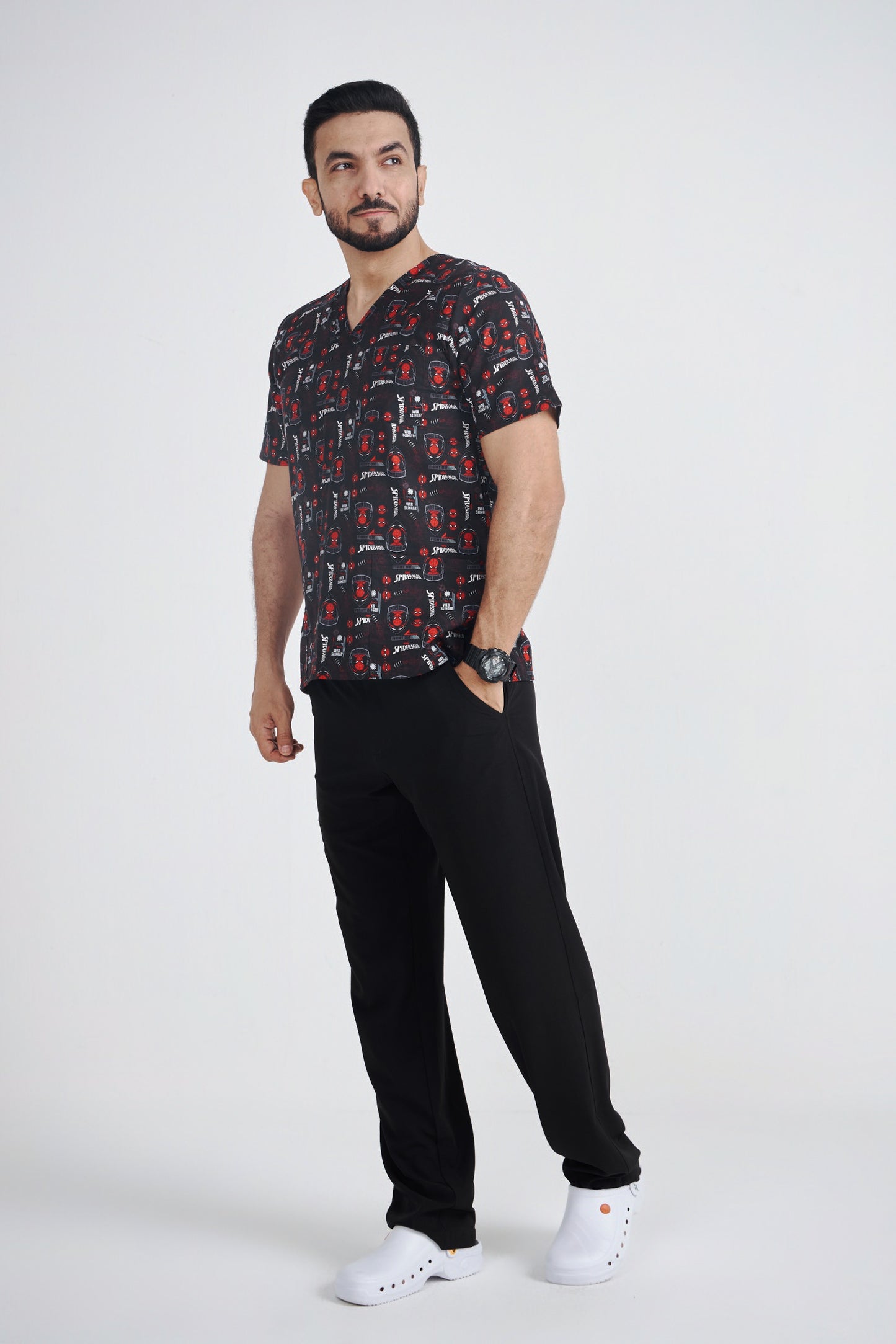 spiderman scrub top