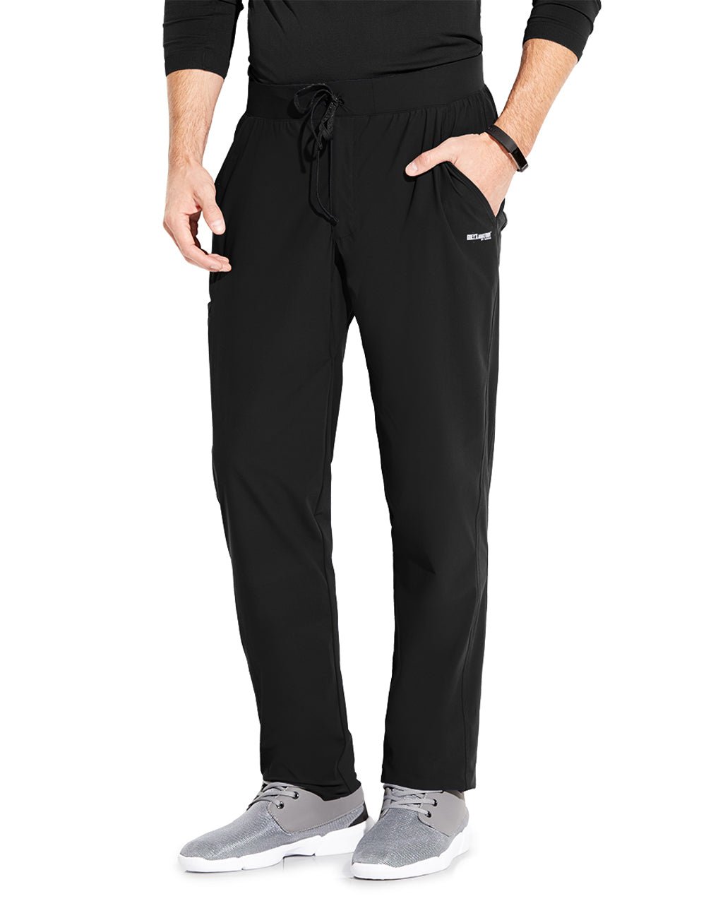 Edge Men's Evolution Polo Scrub Set in black