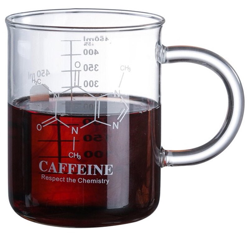 Caffeine Glass Beaker Mug