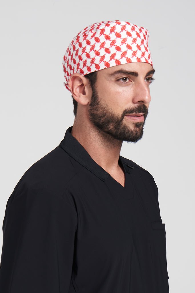 Arabian Red Ghutra Surgical Hat