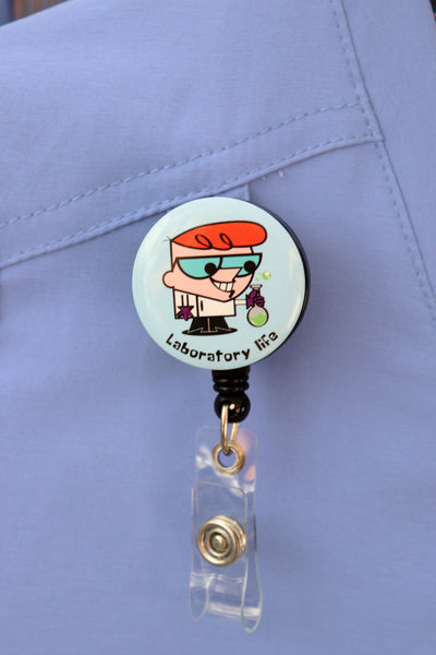 Image of Dexter laboratory life ID badge reel