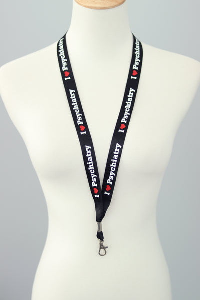 I Love Psychiatry Lanyard