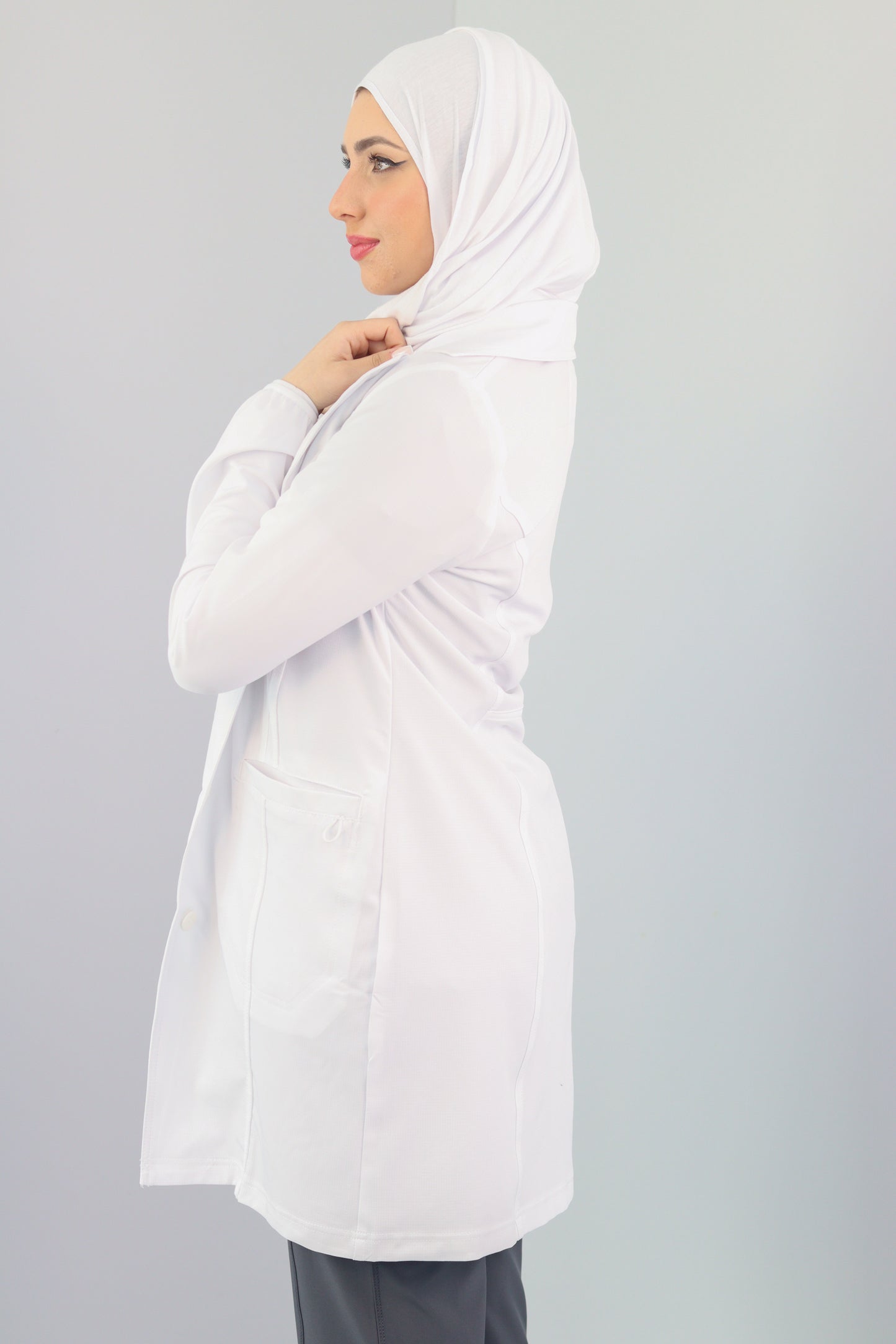 Heart Soul 34" Women's Notched Lab Coat - 20402