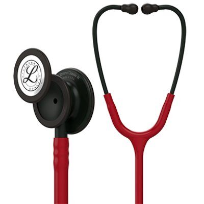3M™ Littmann® Classic III™ Monitoring Stethoscope, Black-Finish Chest, Burgundy Tube, 5868 - SCRUBS AND CLOGS STETHOSCOPES