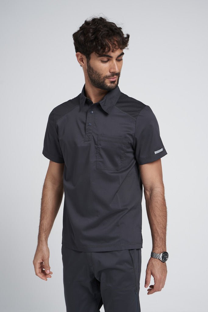 Men's Polo Shirt & Jogger Pants Scrub Set WW615-WW012, fourth view