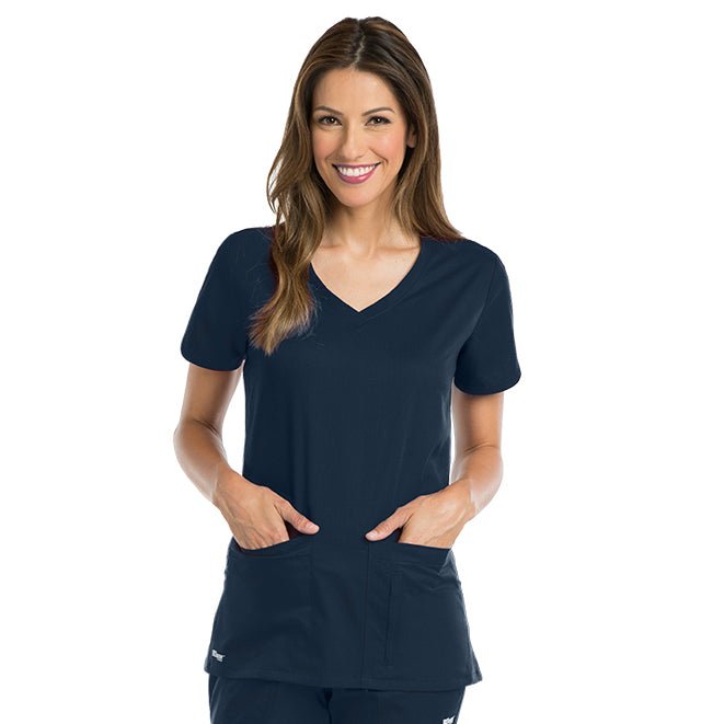 Greys Anatomy Women's Side Panel V-Neck Top 41423