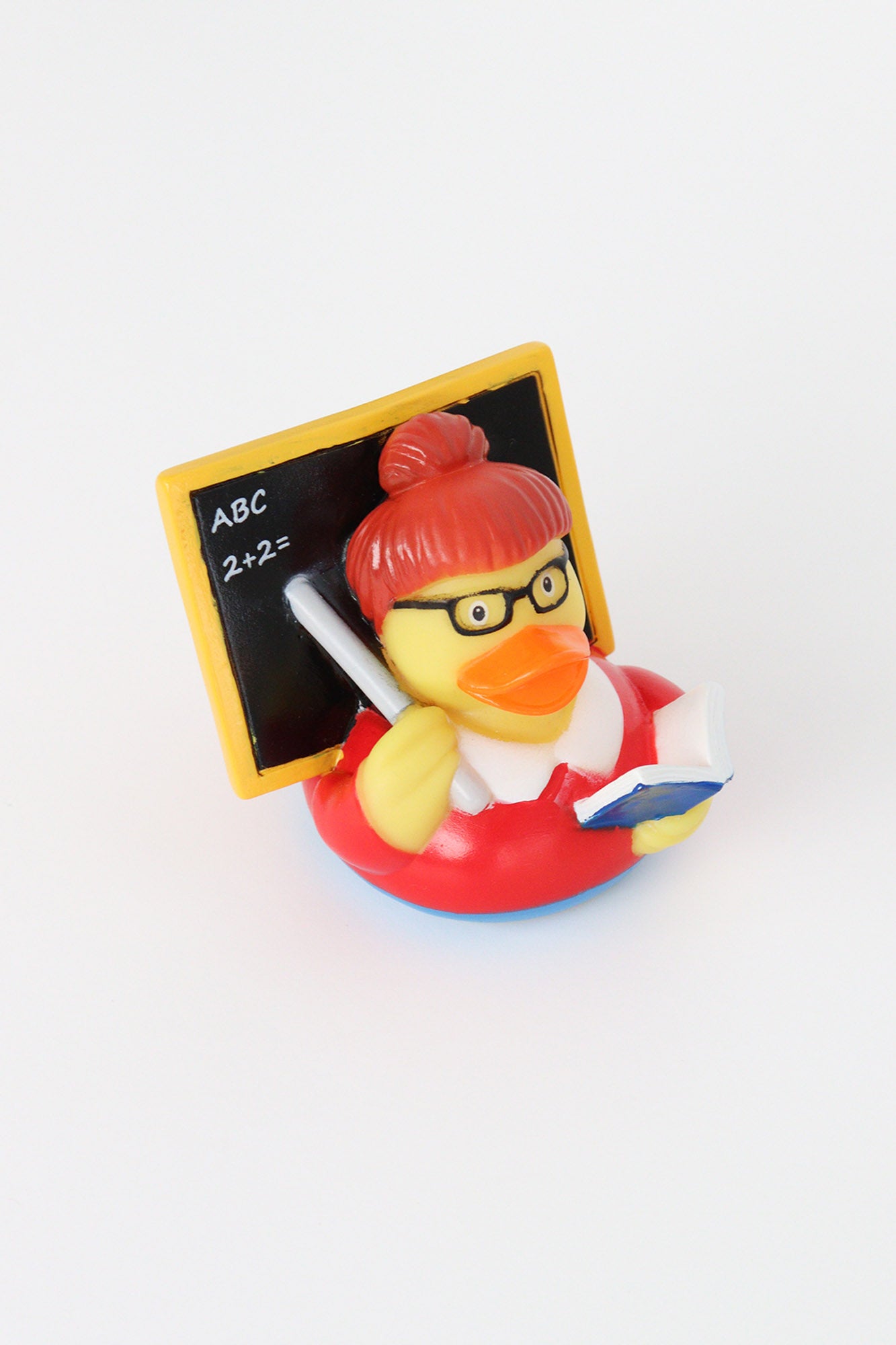 Teacher duck plastic toy