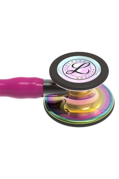 3M™ Littmann® Cardiology IV™ Diagnostic Stethoscope, Rainbow-Finish Chestpiece and Stem, Raspberry Tube, Stainless Headset, 27 inch, 6241