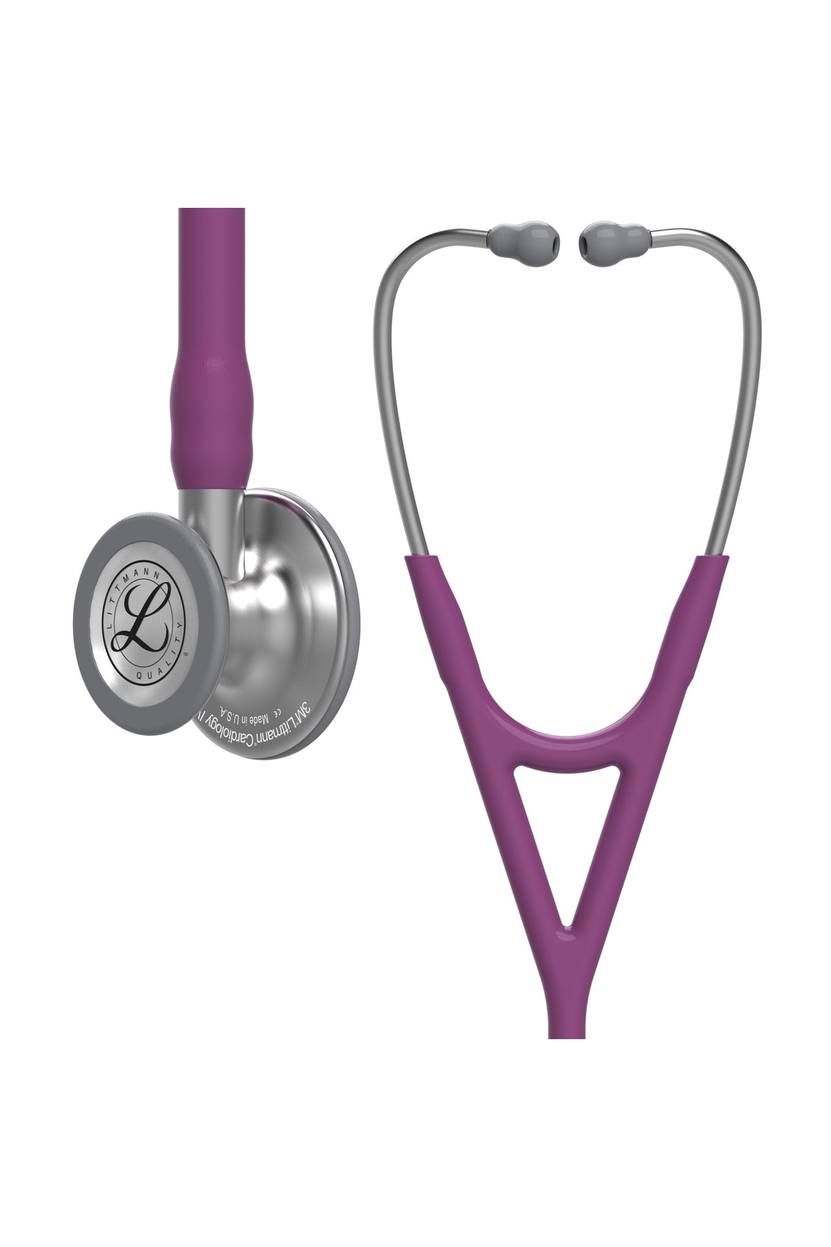 3M™ Littmann® Cardiology IV™ Diagnostic Stethoscope, Standard-Finish Chestpiece, Plum Tube, Stem and Headset, second view