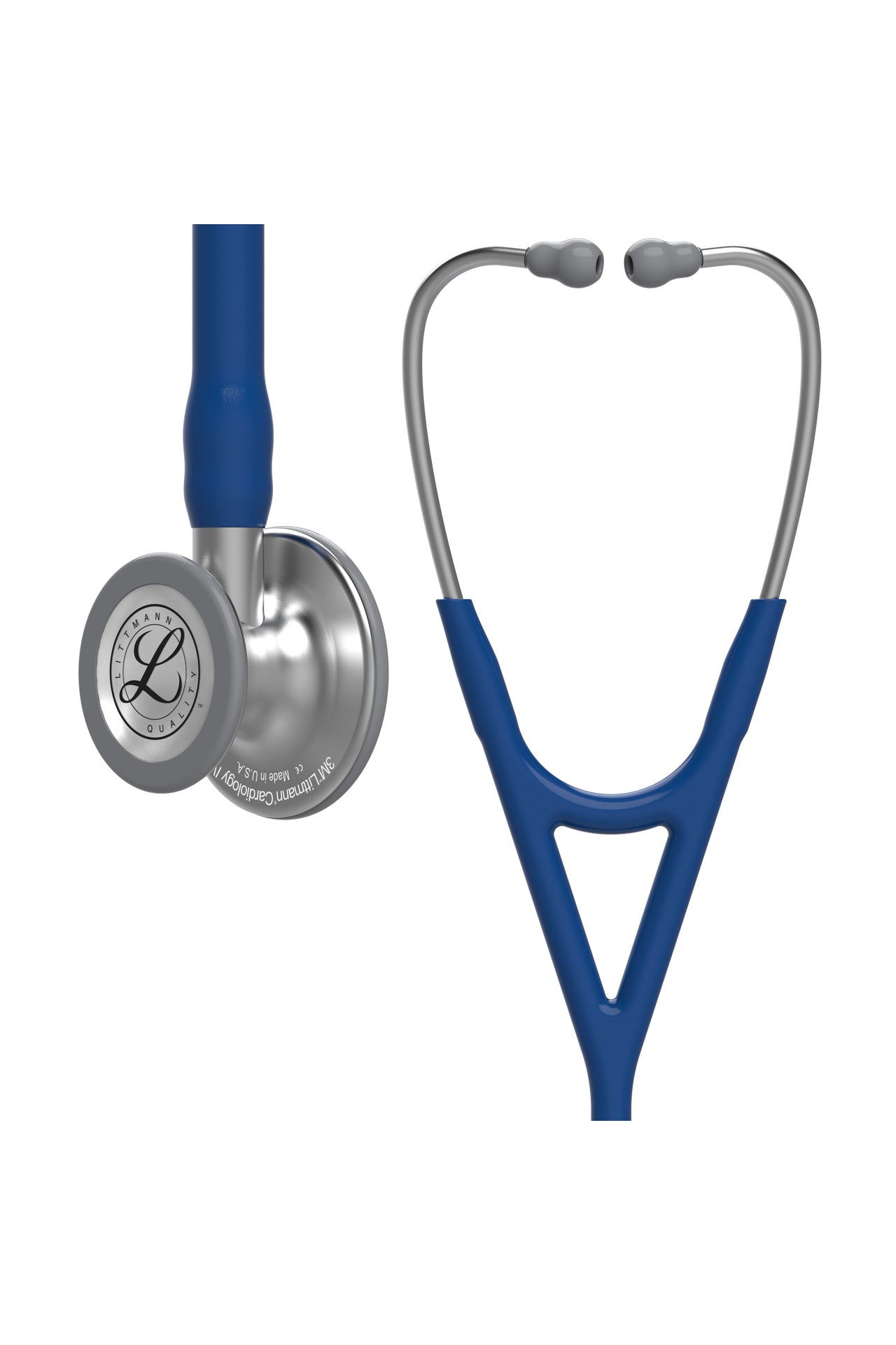 3M™ Littmann® Cardiology IV™ Diagnostic Stethoscope, Standard-Finish Chestpiece, Navy Blue Tube, Stem and Headset, 27 inch, 6154