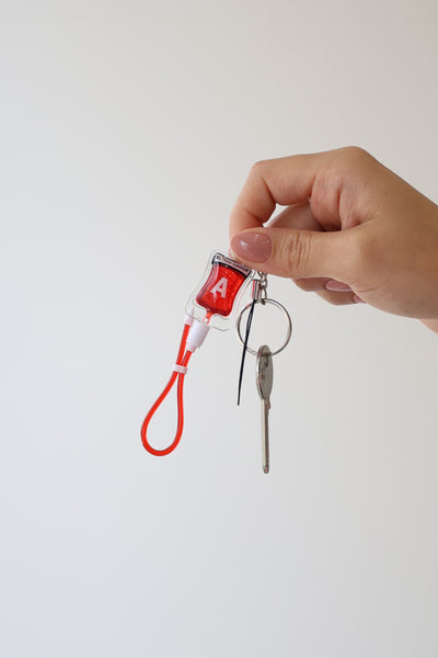 Blood Transfusion Bag Key Chain
