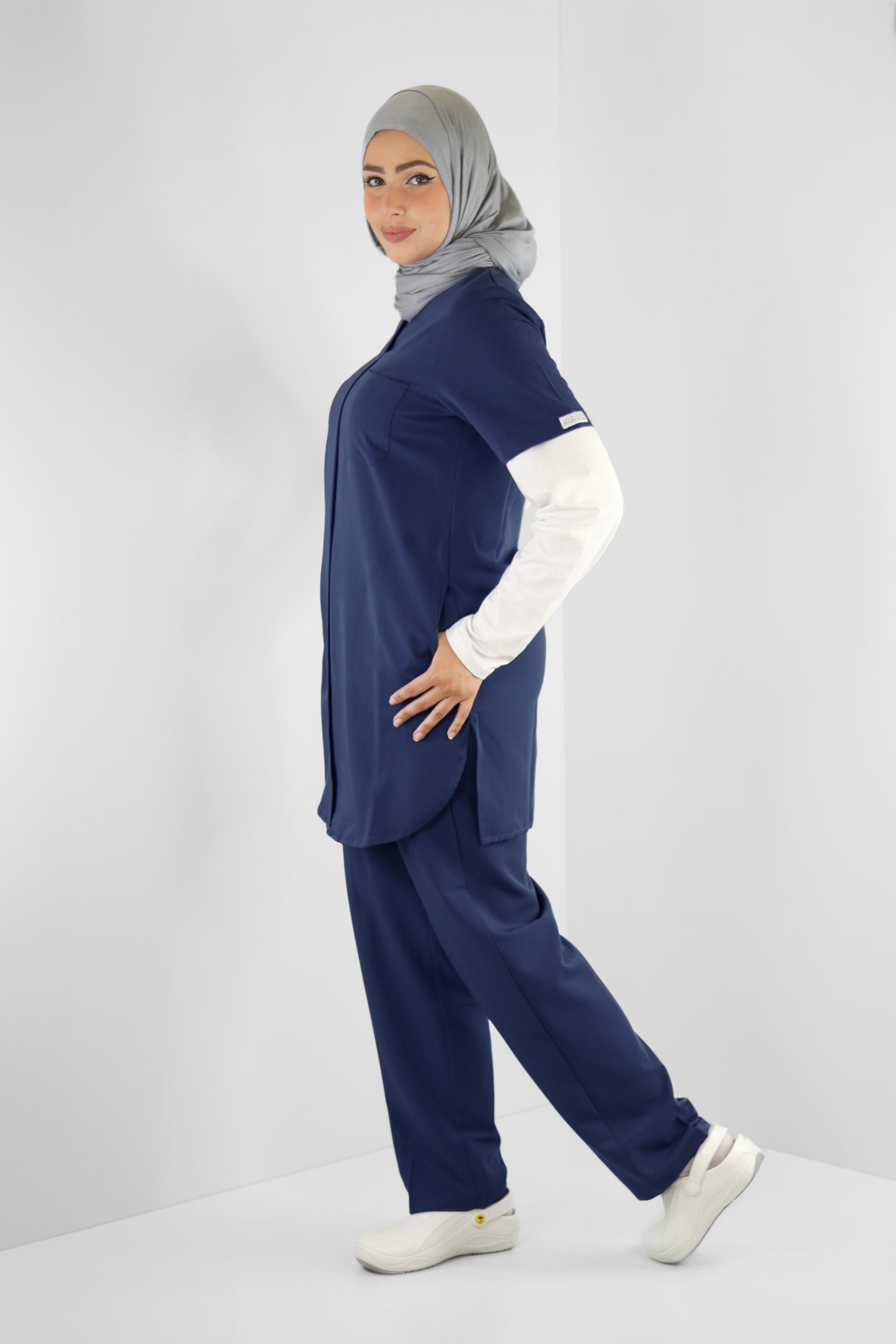 Aya Women’s Longline Scrub Set – Style Meets Comfort
