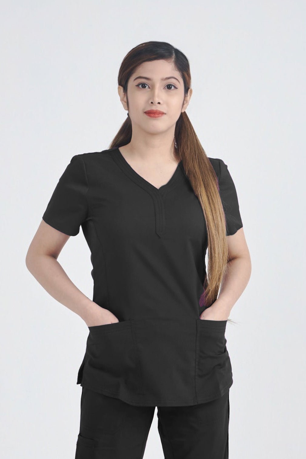 Jane & Tamara Women's Sporty Scrub Set