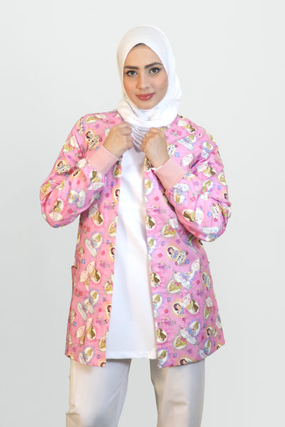 Cinderella Printed Scrub Jacket