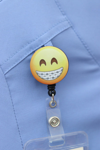 Smiley Brace ID Badge