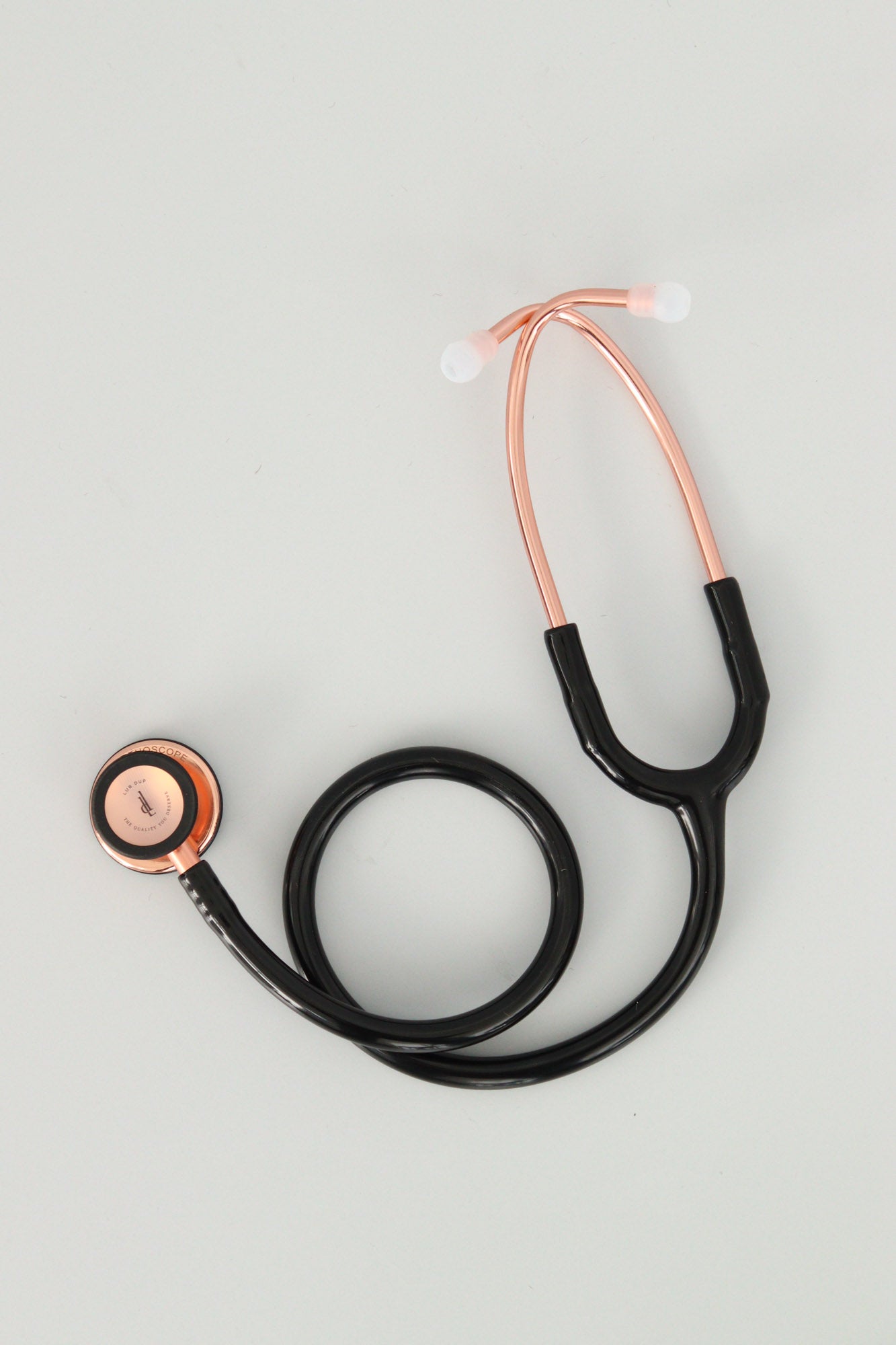 Lub Dup Adult Stethoscope - Black-Rose Gold Edition