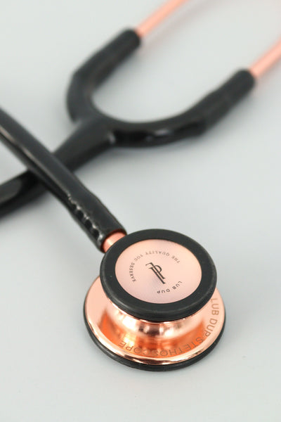Lub Dup Adult Stethoscope - Black-Rose Gold Edition